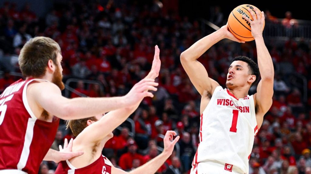 Jonny Davis von den Wisconsin Badgers, wahrscheinlich die Nummer 9 in ESPN 100, für die Teilnahme am NBA-Draft