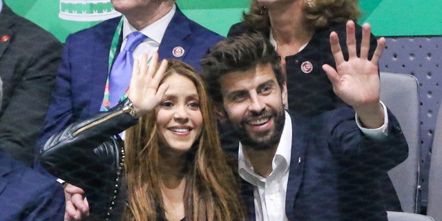 Shakira und Gerard Pique nehmen am 24. November 2019 am Davis Cup Finale im Caja Magica in Madrid, Spanien teil.