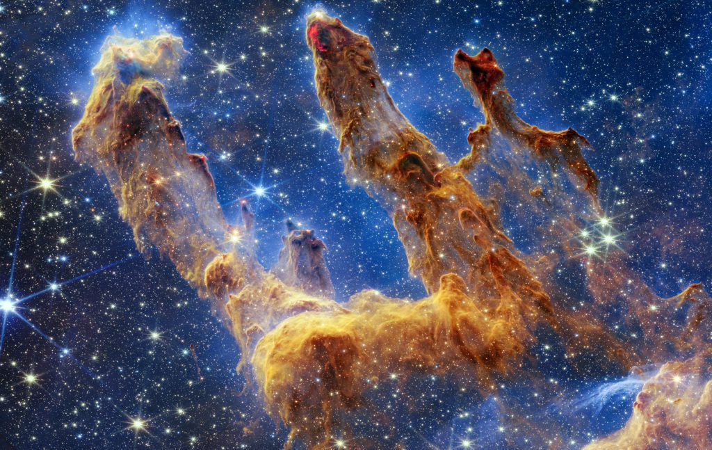 Das Webb-Weltraumteleskop macht ein unglaubliches, mit Sternen gefülltes Bild der Säulen der Schöpfung